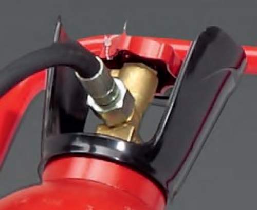 Gloria CF 50/10 – Fahrbarer Kohlendioxid Dauerdruck-Feuerlöscher (Brandklasse B) mit 10 Meter Schlauch, geeignet für den Einsatz an elektrischen Anlagen, frostsicher, EN 1866,